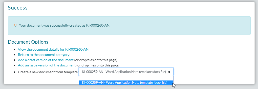 Erstellen eines Dokuments aus einer Dokumentvorlage (Template)