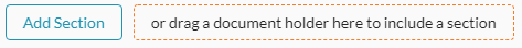 Document Holder Abschnitt hinzufügen (Add Section)