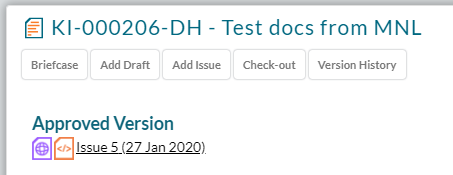 XML und HTML Icon bei einem DH
