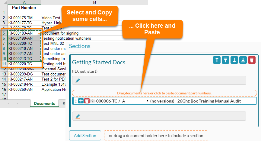 Document Holder Hinzufügen grosser Gruppen von Dokumenten 1